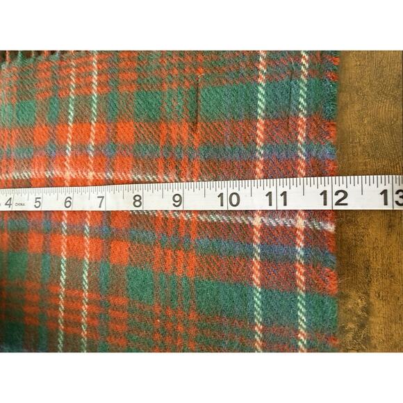 VTG Highlander By Lochcarron Wool Scarf Scotland Plaid - Picture 4 of 5